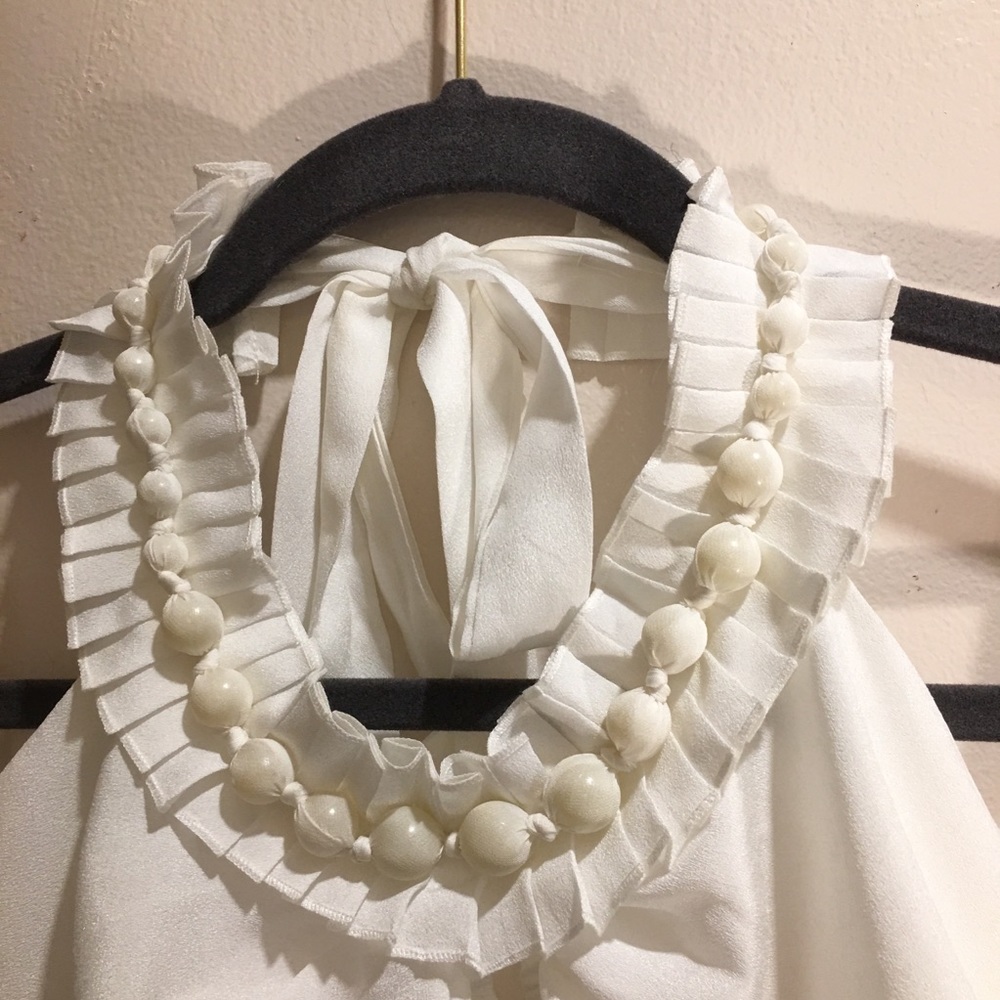 Dressy halter crepe top